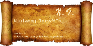 Nyulassy István névjegykártya